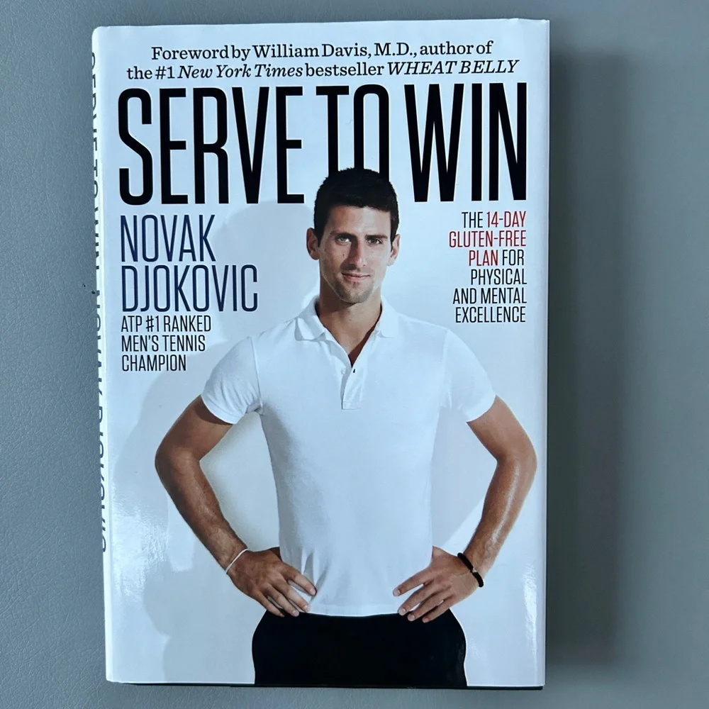Novak Djokovic - Gluten Free Diet Serve to Win Hardcover Book Tennis Star